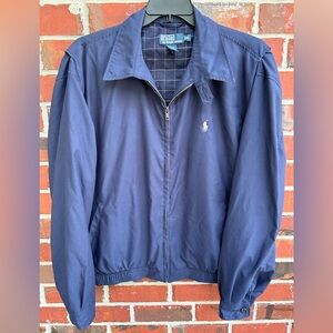 Vintage 90’s Polo by Ralph Lauren Harrington Navy Blue Golf Jacket Size XL B-4